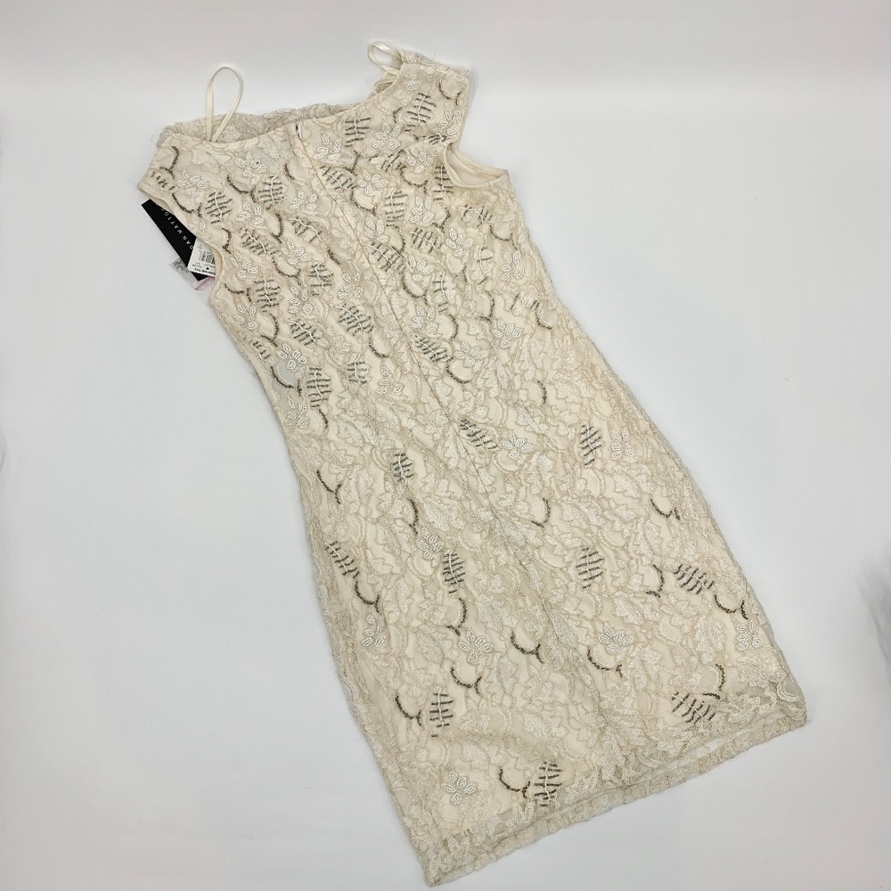 Aidan Mattox Beaded Lace Dress NWT | Size 6 - Picture 3 of 7